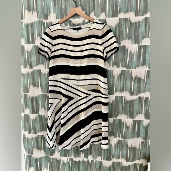 Lafayette 148 New York - 598.00 MSRP-  A-line Greta shift dress -S - Picture 3 of 6